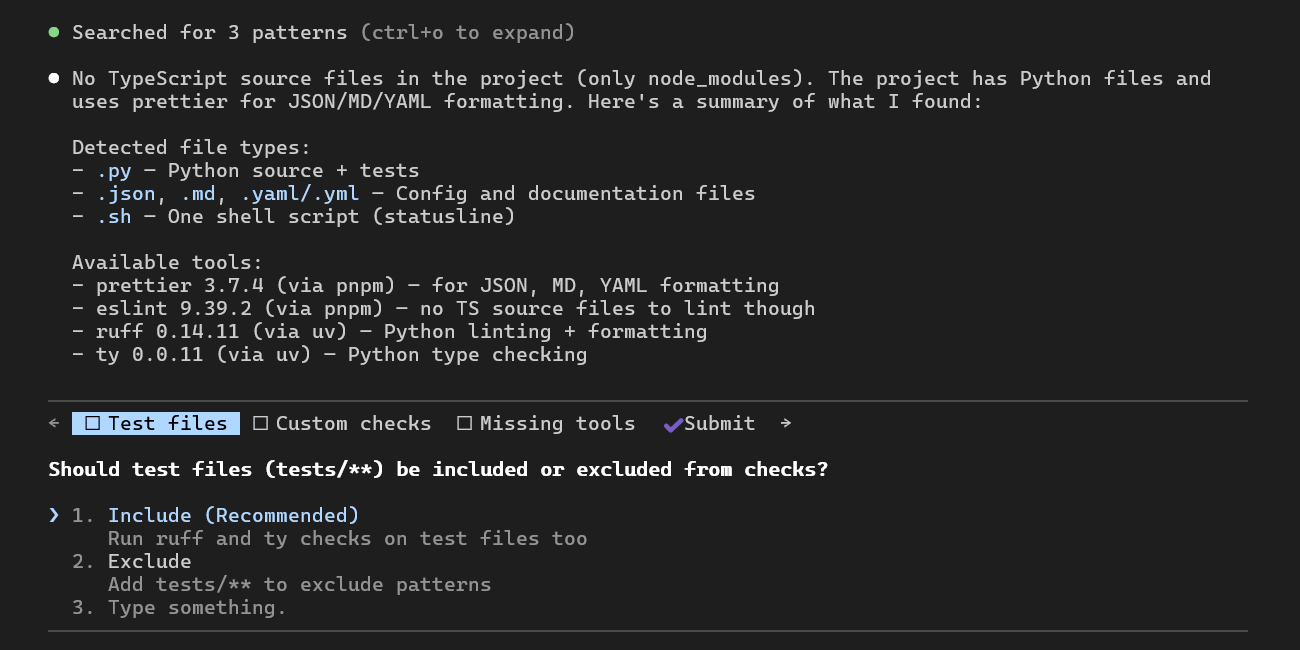 Customization confirmation prompt
